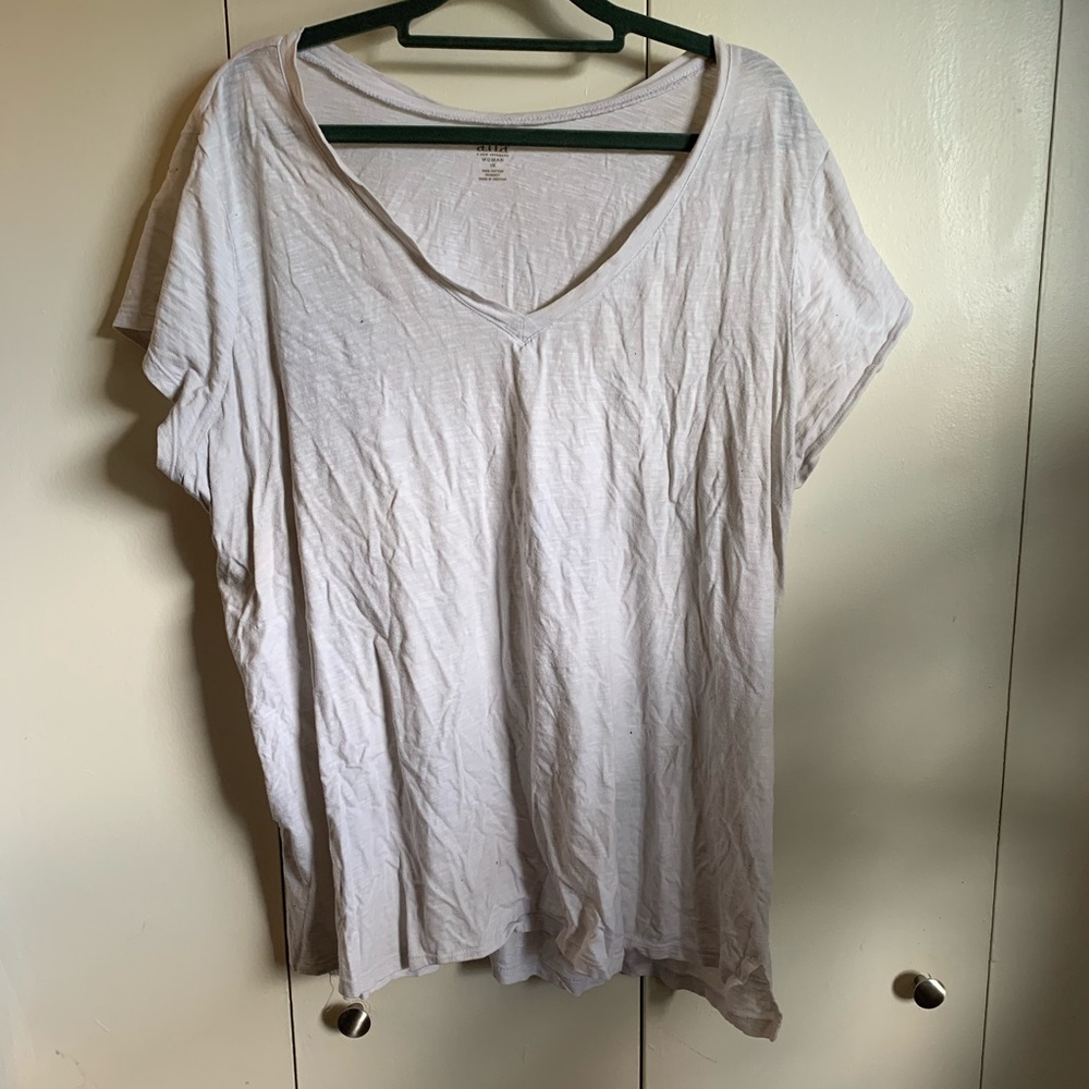 Plain V-Neck Top